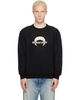 Marine Serre Marine Serre Black Merino Wool Knit LS Sweater - 1