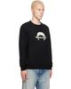 Marine Serre Marine Serre Black Merino Wool Knit LS Sweater - 2