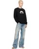 Marine Serre Marine Serre Black Merino Wool Knit LS Sweater - 4