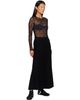 Marine Serre Marine Serre Black Monogram Mesh Flock Bodysuit - 5