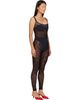 Marine Serre Marine Serre Black Monogram Mesh Flock Jumpsuit - 2