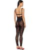 Marine Serre Marine Serre Black Monogram Mesh Flock Jumpsuit - 3