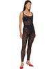 Marine Serre Marine Serre Black Monogram Mesh Flock Jumpsuit - 4