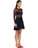 Marine Serre Marine Serre Black Monogram Mesh Flock Ruffles Minidres - 2