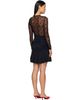 Marine Serre Marine Serre Black Monogram Mesh Flock Ruffles Minidres - 3