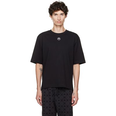 Marine Serre Marine Serre Black Moon Logo Jersey Loose Fit T-shirt