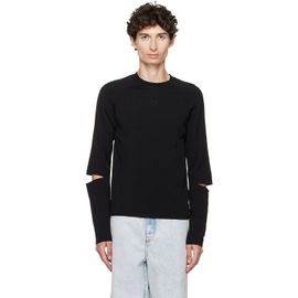 Marine Serre Marine Serre Black Moon Logo Knit Slit Sweater