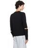 Marine Serre Marine Serre Black Moon Logo Knit Slit Sweater - 3