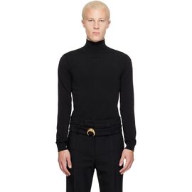 Marine Serre Marine Serre Black Moon Logo Knit Turtleneck