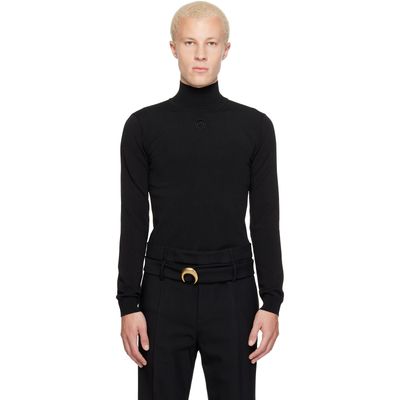 Marine Serre Marine Serre Black Moon Logo Knit Turtleneck