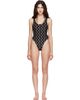 Marine Serre Marine Serre Black Moon Printed Jersey One-Piece Swimsuit - 1