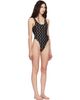 Marine Serre Marine Serre Black Moon Printed Jersey One-Piece Swimsuit - 2