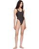 Marine Serre Marine Serre Black Moon Printed Jersey One-Piece Swimsuit - 4