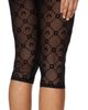 Marine Serre Marine Serre Black Moonogram Mesh Flock Capri Leggings - 3