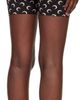 Marine Serre Marine Serre Black Recycled Moon Jersey Mini Shorts - 3