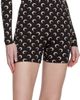 Marine Serre Marine Serre Black Recycled Moon Jersey Mini Sport Shorts - 4