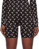 Marine Serre Marine Serre Black Recycled Moon Jersey Short Catsuit - 1