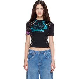 Marine Serre Marine Serre Black Regenerated Graphic Jersey Baby Fit T-shirt