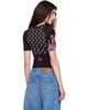 Marine Serre Marine Serre Black Regenerated Graphic Jersey Baby Fit T-shirt - 3