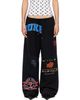 Marine Serre Marine Serre Black Regenerated Graphic Jersey Sweatpants - 1