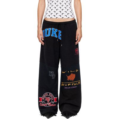 Marine Serre Marine Serre Black Regenerated Graphic Jersey Sweatpants