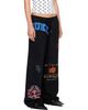 Marine Serre Marine Serre Black Regenerated Graphic Jersey Sweatpants - 2