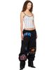Marine Serre Marine Serre Black Regenerated Graphic Jersey Sweatpants - 4