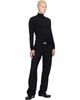 Marine Serre Marine Serre Black Tailored Belted Serge Trousers - 4