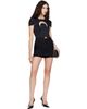 Marine Serre Marine Serre Black Tailored Moon Belted Mini Skort - 4