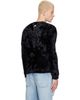 Marine Serre Marine Serre Black Wild Fluffy Knit Crewneck Sweater - 3