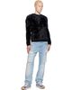 Marine Serre Marine Serre Black Wild Fluffy Knit Crewneck Sweater - 4