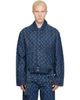 Marine Serre Marine Serre Blue Belted Trucker Denim Jacket - 1