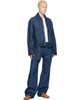 Marine Serre Marine Serre Blue Belted Trucker Denim Jacket - 4