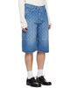 Marine Serre Marine Serre Blue Denim Bermuda Shorts - 2