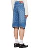 Marine Serre Marine Serre Blue Denim Bermuda Shorts - 3