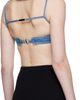 Marine Serre Marine Serre Blue Denim Moon Bra Top - 3