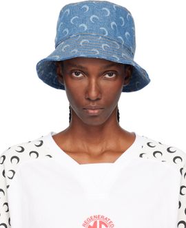 Marine Serre Marine Serre Blue Moon Laser Denim Bucket Hat