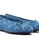 Marine Serre Marine Serre Blue Moonogram Denim Ballerina Flats - 4