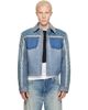 Marine Serre Marine Serre Blue Regenerated Boxy Denim Jacket - 1
