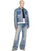Marine Serre Marine Serre Blue Regenerated Boxy Denim Jacket - 4