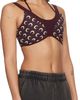 Marine Serre Marine Serre Burgundy Athleisure Moon Printed Bralette - 2
