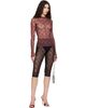 Marine Serre Marine Serre Burgundy Moonogram Flock LS Highneck Top - 4