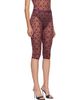 Marine Serre Marine Serre Burgundy Moonogram Mesh Flock Capri Leggings - 2