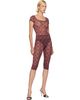 Marine Serre Marine Serre Burgundy Moonogram Mesh Flock Capri Leggings - 4