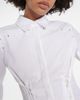 Marine Serre Marine Serre Embroidered openwork linen shirt - 4