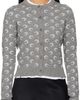 Marine Serre Marine Serre Gray Moon Jacquard Knit Fitted Cardigan - 1