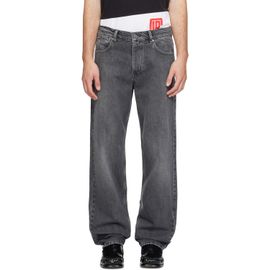 Marine Serre Marine Serre Gray Moon Laser Wash Straight Jeans