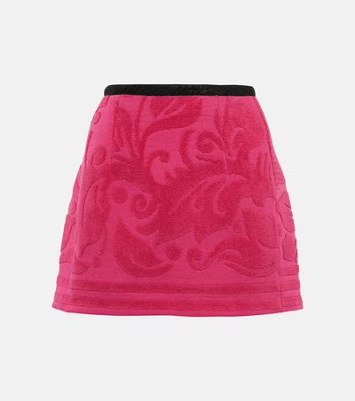 Marine Serre Marine Serre Jacquard cotton miniskirt