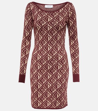 Marine Serre Marine Serre Moon Diamant jacquard wool-blend minidress