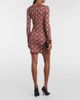 Marine Serre Marine Serre Moon Diamant jacquard wool-blend minidress - 3